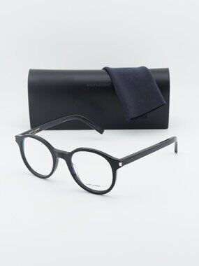 Saint Laurent SL521OPT 001 Round Eyeglasses 50mm – Black